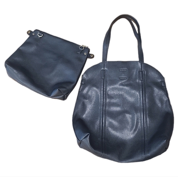 Antik Kraft Black Vegan Leather Bag Snap Closure - Picture 13 of 14